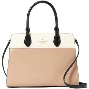 Madison Colorblock Saffiano Leather Medium Satchel